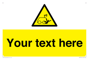 Custom warning run over by operator controlled machine